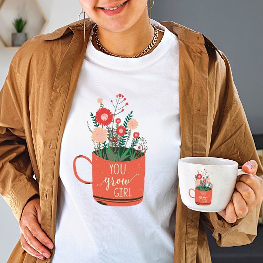 Je kweekt meisje Wildflower  vrouwen T-shirt