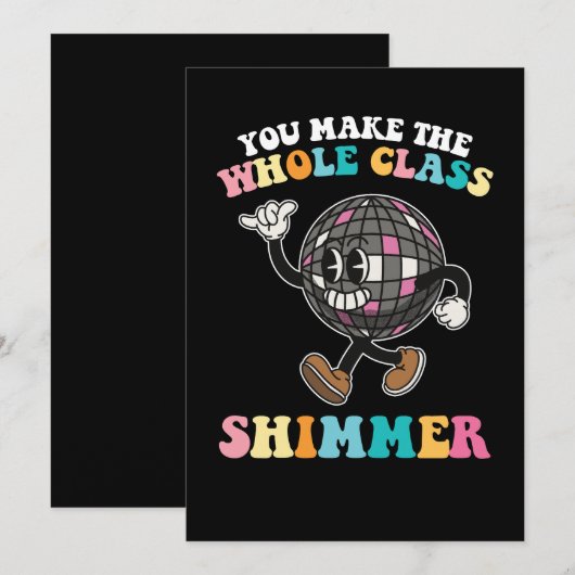 Je laat de hele klas glimmen Groovy Retro Kaart (Voorkant / Achterkant)