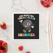 Je laat de hele klas glimmen Groovy Retro Servet (Insitu)