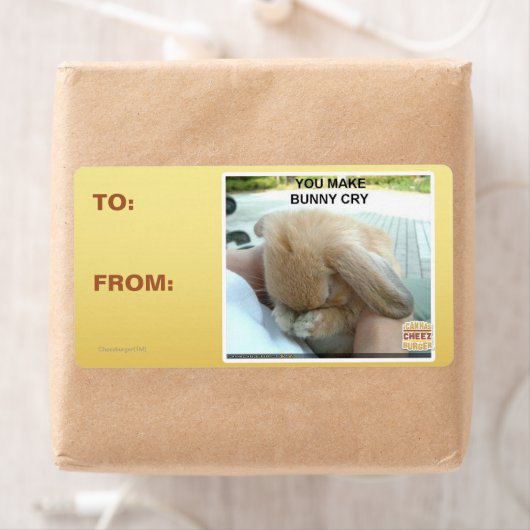 Je laat het konijn huilen etiket (Insitu)