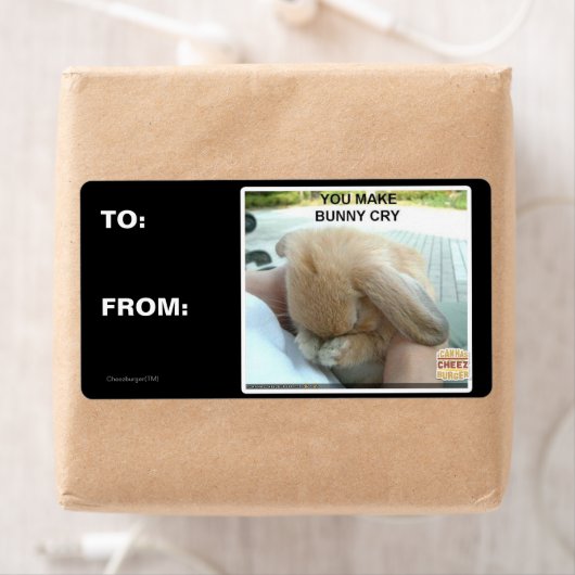 Je laat het konijn huilen etiket (Insitu)