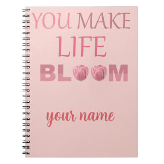 Je laat het leven bloeien Bloemengeschenk voor haa Notitieboek