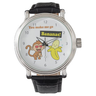 Je laat me Bananen gaan, Cute Love Humor Horloge