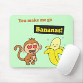 Je laat me Bananen gaan, Cute Love Humor Muismat (Met muis)