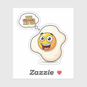 Je laat me barsten – Grappige ontbijteier cartoon Sticker
