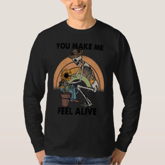 Je laat me een levend skeletspier Planten voelen T-shirt