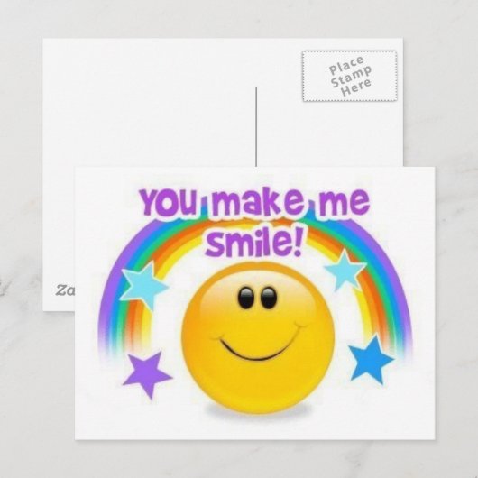 je laat me glimlachen briefkaart (Voorkant / Achterkant)