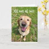 JE LAAT ME GLIMLACHEN ** KLEINZOON** VERJAARDAGSWE KAART (Gele Bloem)