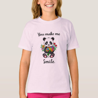 Je laat me glimlachen Schattige Panda T-shirt