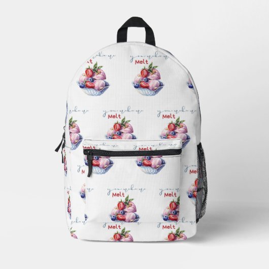 Je laat me ijs smelten bedrukte rugzak (Voorkant)