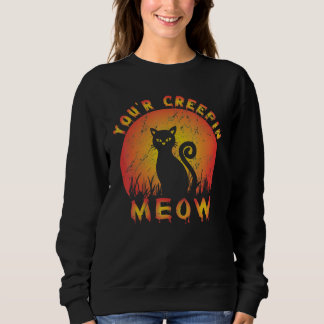 Je laat me miauwend Halloween katje schrikken Trui