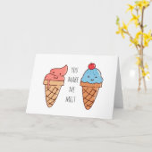 Je laat me smelten Grappige Valentijnsdag Kaart (Gele Bloem)