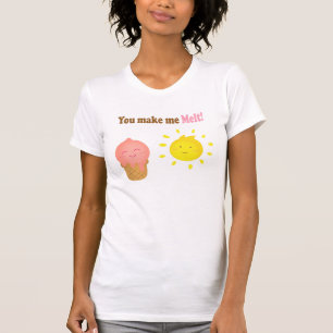Je laat me smelten, ijs en zon, liefde humor t-shirt