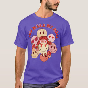 Je laat me smelten retro smelten gelukkig gezicht  t-shirt
