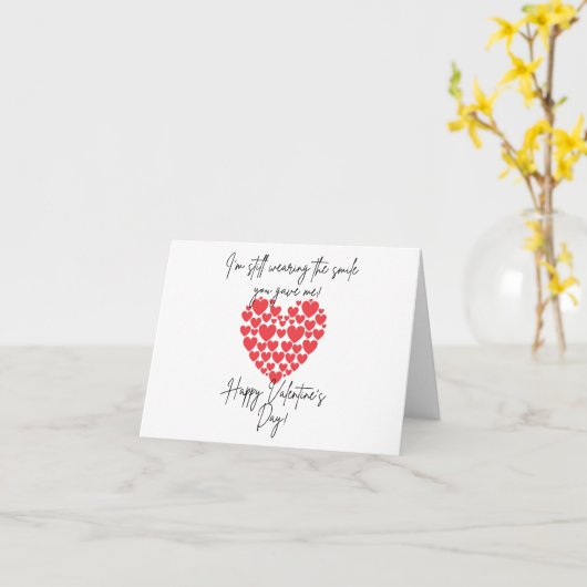 Je laat me Valentijns glimlachen Kaart (Gele Bloem)