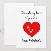 Je laat mijn hart een slag overslaan. KAART VAN VA (Voorkant / Achterkant)