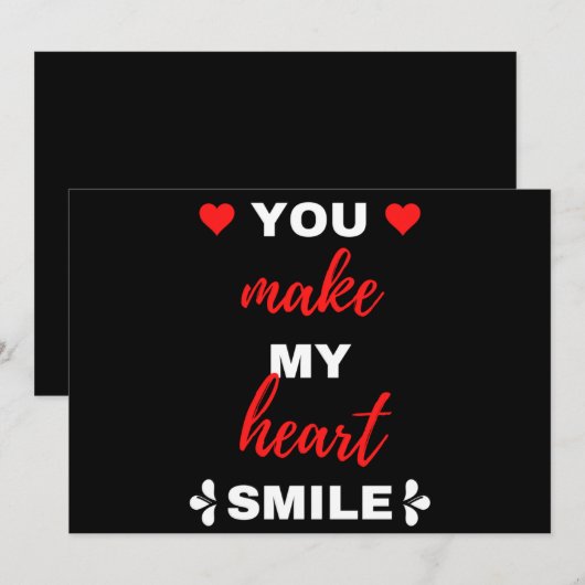 Je laat mijn hart glimlachen feestdagenkaart (Voorkant / Achterkant)