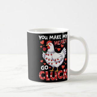 Je laat mijn hart klokken Grappige kip Valentijn Koffiemok