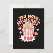 Je laat mijn hart leuk kloppen Grappige Valentijns Notitiekaartje (Voorkant)