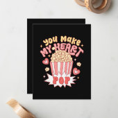 Je laat mijn hart leuk kloppen Grappige Valentijns Notitiekaartje (Voorkant / Achterkant in situ)