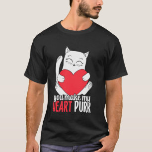 Je laat mijn hart Meow Kitty Cat Pap en Cat Spint T-shirt