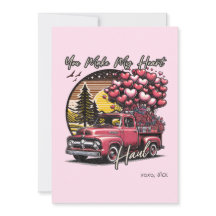 Je laat mijn hart met een vintage vrachtwagen op V