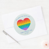 Je laat mijn hart ontploffen | Pop Fidget Valentij Ronde Sticker (Envelop)