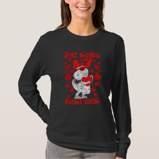 Je laat mijn hart saur Schattige rex Dinosaurus Va T-shirt