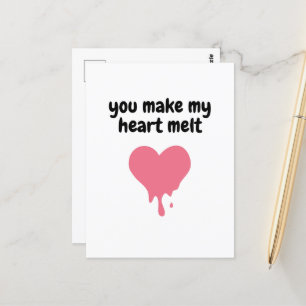 Je laat mijn hart smelten   Cute Love Roze Smelten Briefkaart