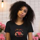 Je laat mijn hart sneller kloppen, leuke retro vel t-shirt