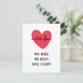 Je laat mijn Hart sneller kloppen Valentijnsdag Li Feestdagenkaart (Staand voorkant)