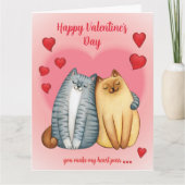 Je laat mijn hart spinnen | Schattige kat Valentij Kaart (Voorkant)