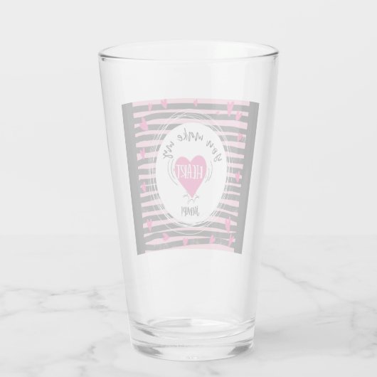 Je laat mijn hart springen, Valentijnsdag Glas (Achterkant)