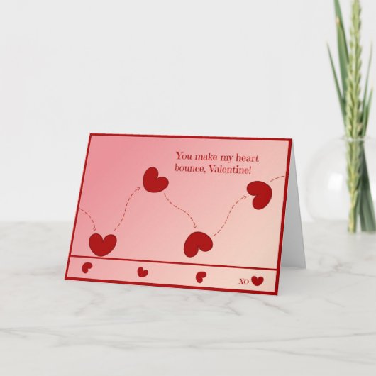 Je laat mijn hart stuiteren, Valentijn - Holiday K Feestdagen Kaart (Voorkant)