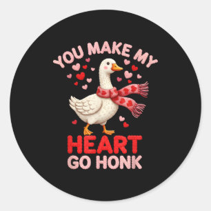 Je laat mijn hart toeteren Gans Nep Garens Liefheb Ronde Sticker