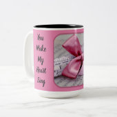 Je laat mijn hart twee tonen koffie Mok zingen (Voorkant links)