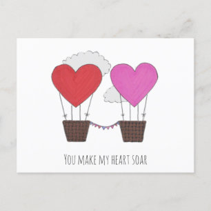 Je laat mijn hart Valentijns Briefkaart stijgen