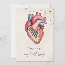 Je laat mijn hart vrolijk zingen Valentijns Feestdagenkaart