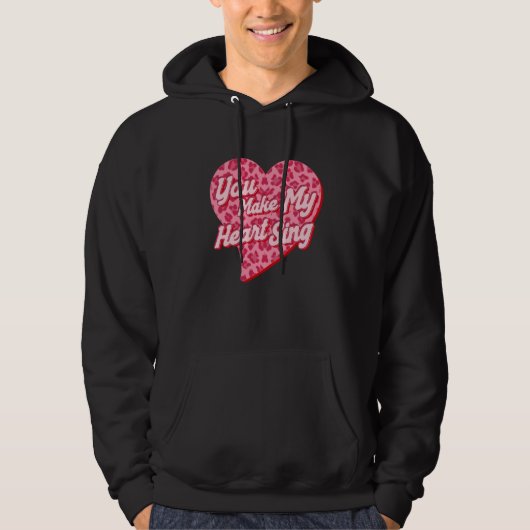 Je laat mijn hart zingen Westerse Luipaard Valenti Hoodie (Voorkant)