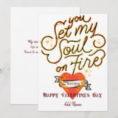 Je laat mijn ziel ontvlammen Gotisch Hart Valentij Feestdagenkaart (Voorkant / Achterkant)