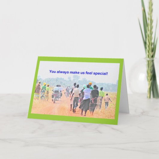 "Je laat ons altijd speciaal voelen", dankjewel Bedankkaart (Voorkant)