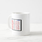 Je laatste dag grappige mok (Voorkant links)