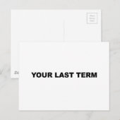 Je laatste termijn briefkaart (Voorkant / Achterkant)