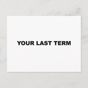 Je laatste termijn briefkaart