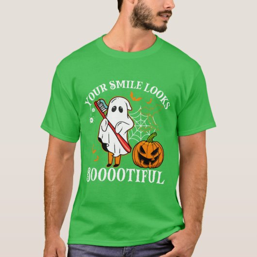 Je lach ziet er vrolijk tandheelkundig assistent   t-shirt (Voorkant)