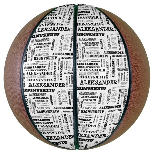 Je (lange) naam is hier te vinden basketbal (Verticaal)