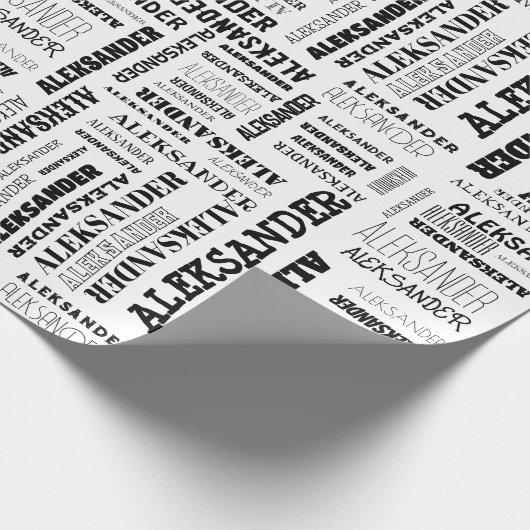 Je (lange) naam is hier te vinden cadeaupapier (Hoek)