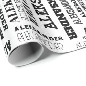 Je (lange) naam is hier te vinden cadeaupapier (Rol Hoek)