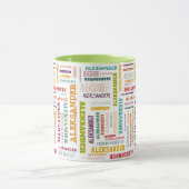 Je (lange) naam is hier te vinden mok (Midden)