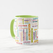 Je (lange) naam is hier te vinden mok (Voorkant links)